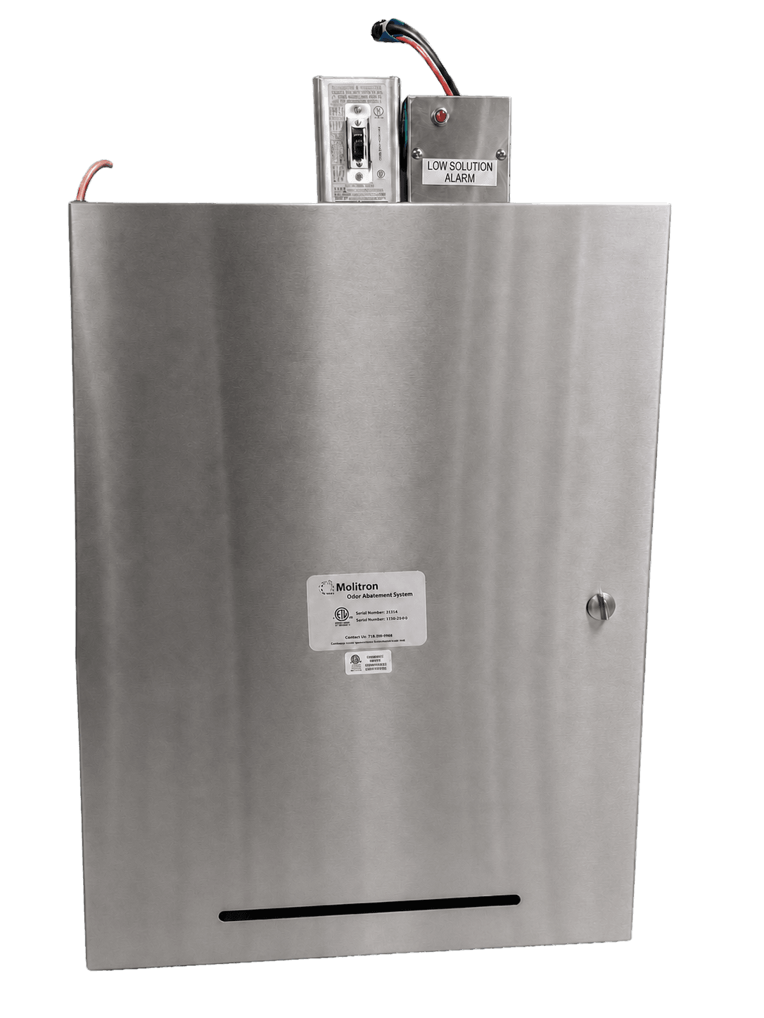 Molitron MOAS odor abatement system stainless steel cabinet, closed
